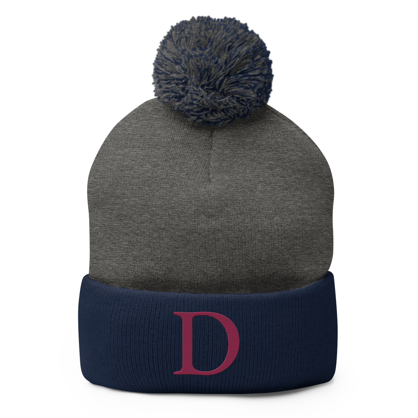 Detroit 'Old French D' Pom-Pom Beanie (Ruby Red)