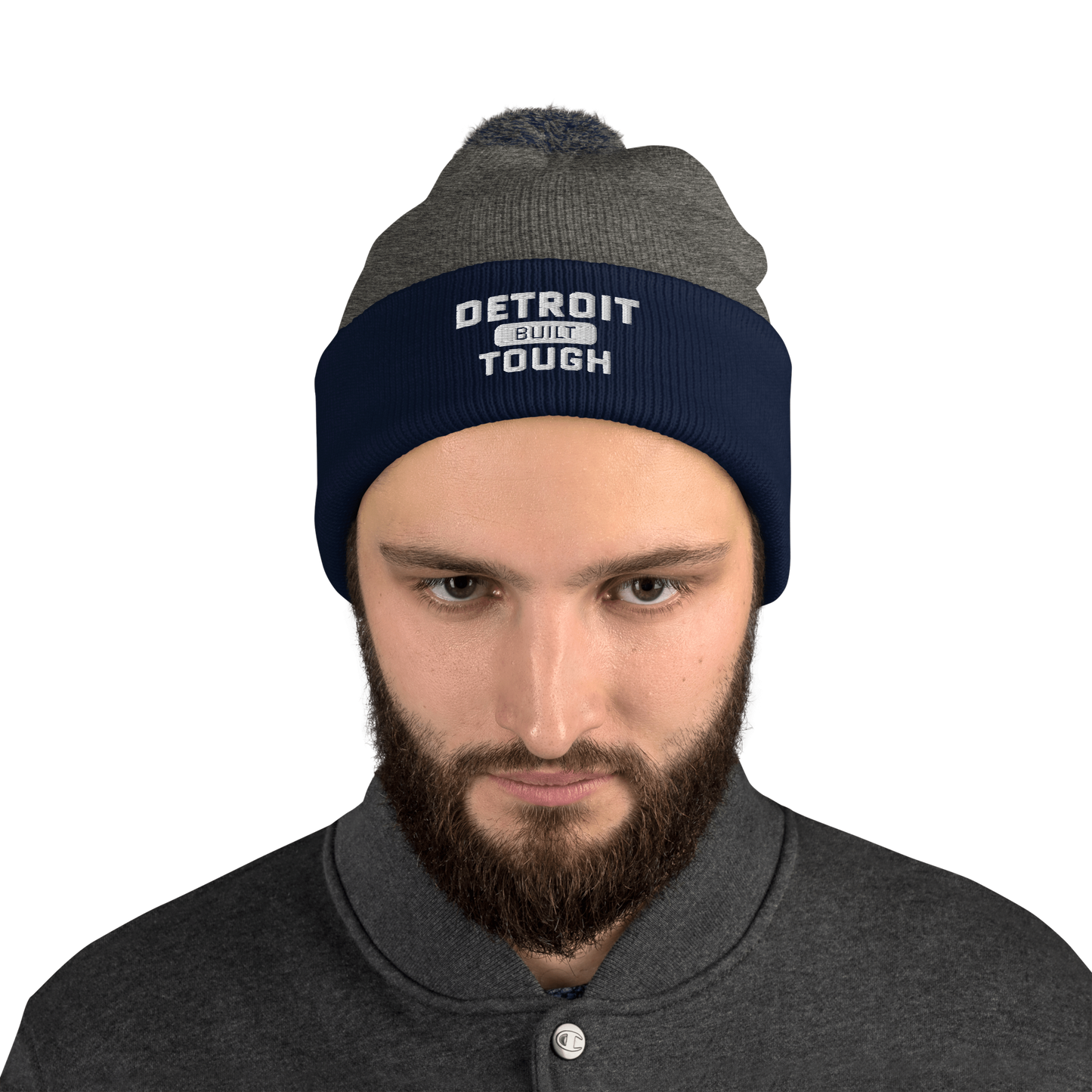 'Built Detroit Tough' Pom-Pom Beanie