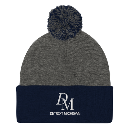 'DM Detroit Michigan' Pom-Pom Beanie