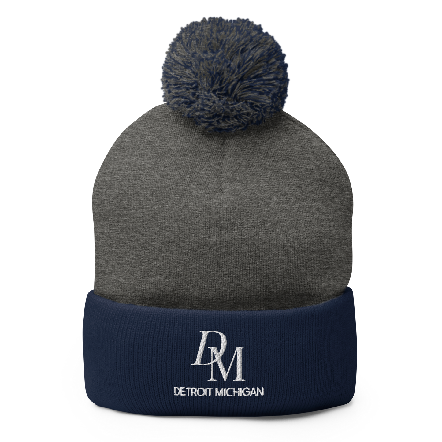 'DM Detroit Michigan' Pom-Pom Beanie