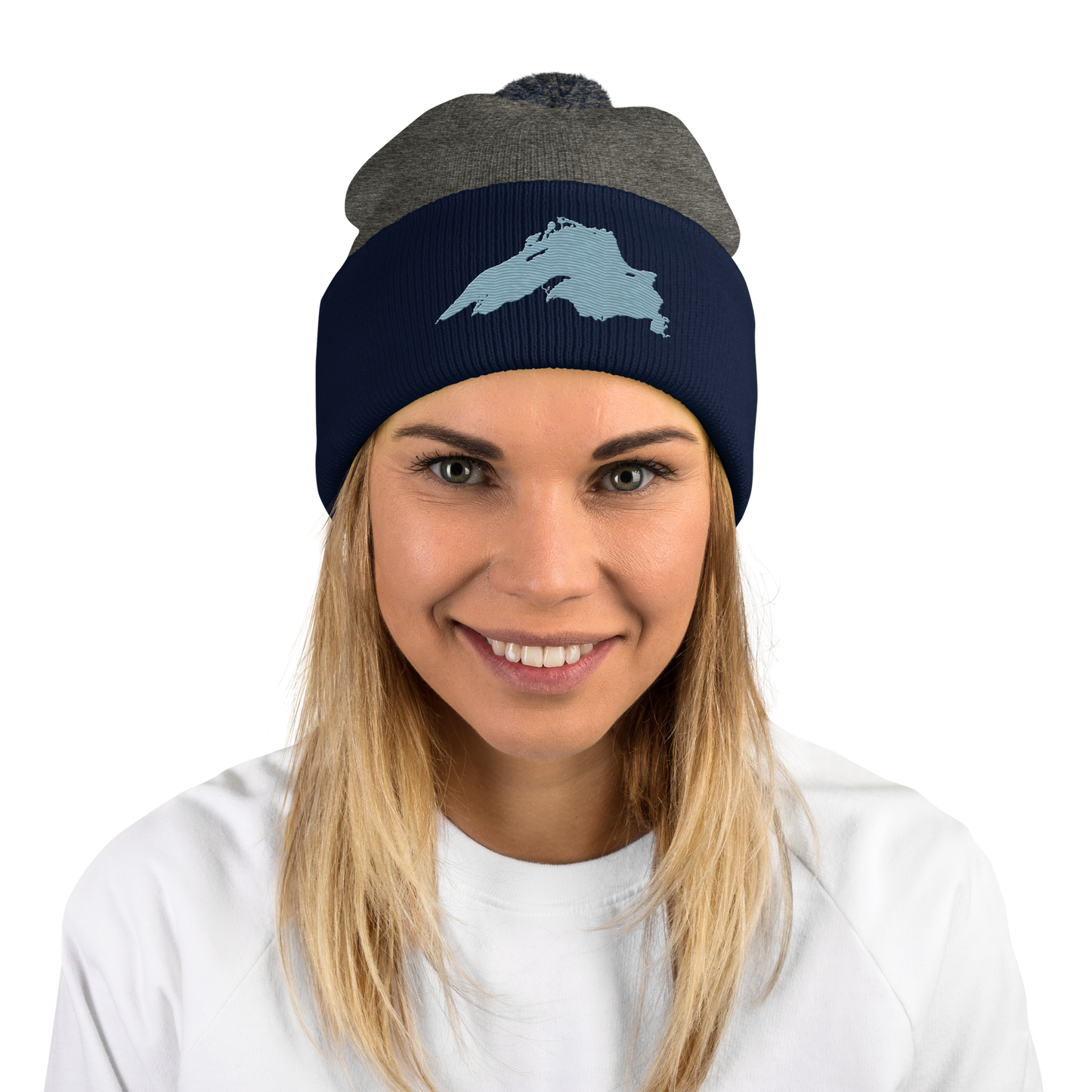 Lake Superior Pom-Pom Beanie | Opal Blue