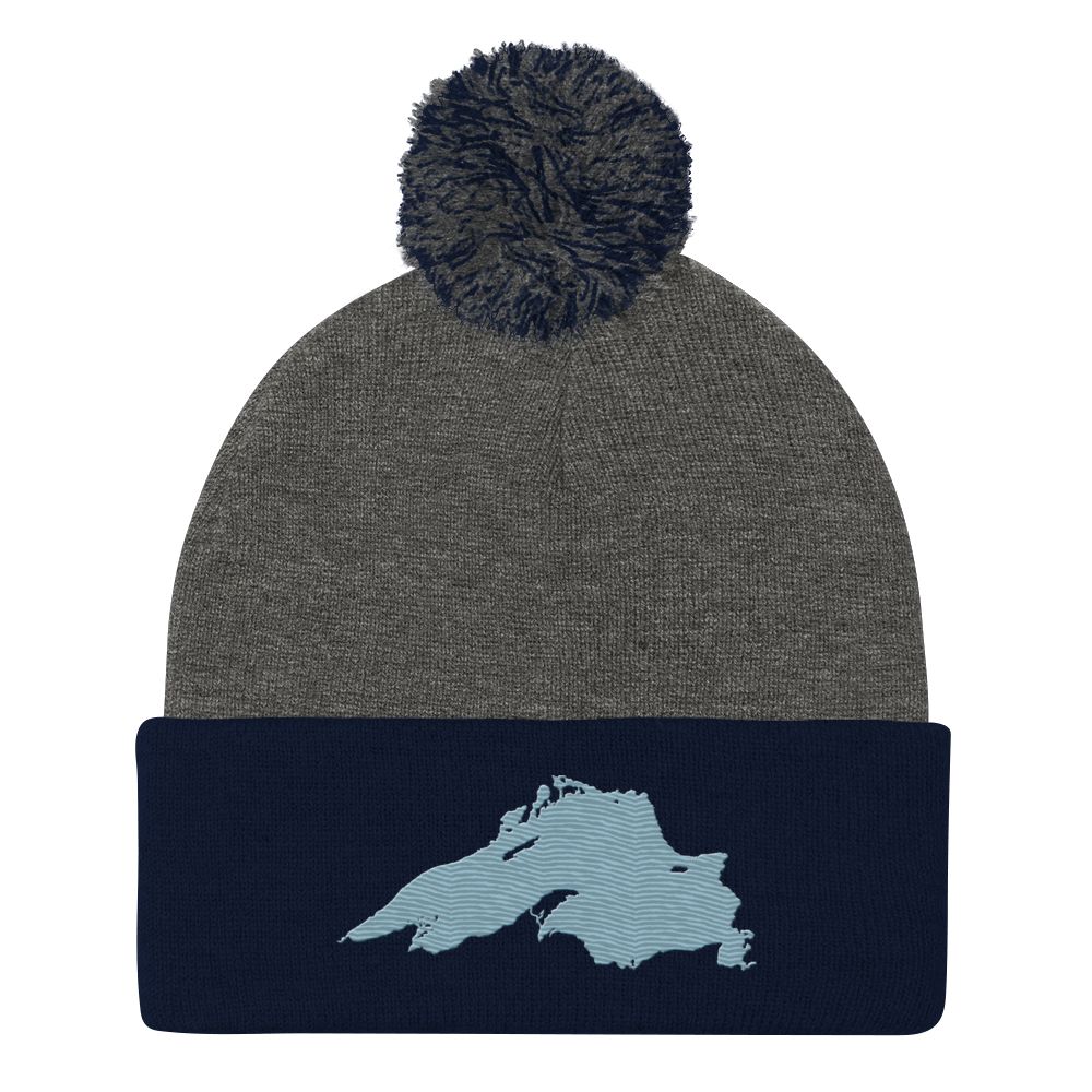 Lake Superior Pom-Pom Beanie | Opal Blue