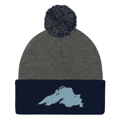 Lake Superior Pom-Pom Beanie | Opal Blue