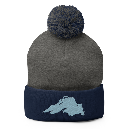 Lake Superior Pom-Pom Beanie | Opal Blue