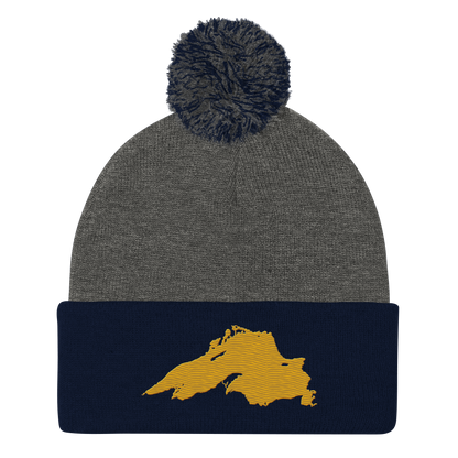 Lake Superior Pom-Pom Beanie | Gold