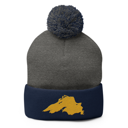 Lake Superior Pom-Pom Beanie | Gold