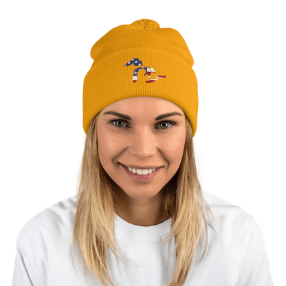 Great Lakes Pom-Pom Beanie (Patriotic Edition)