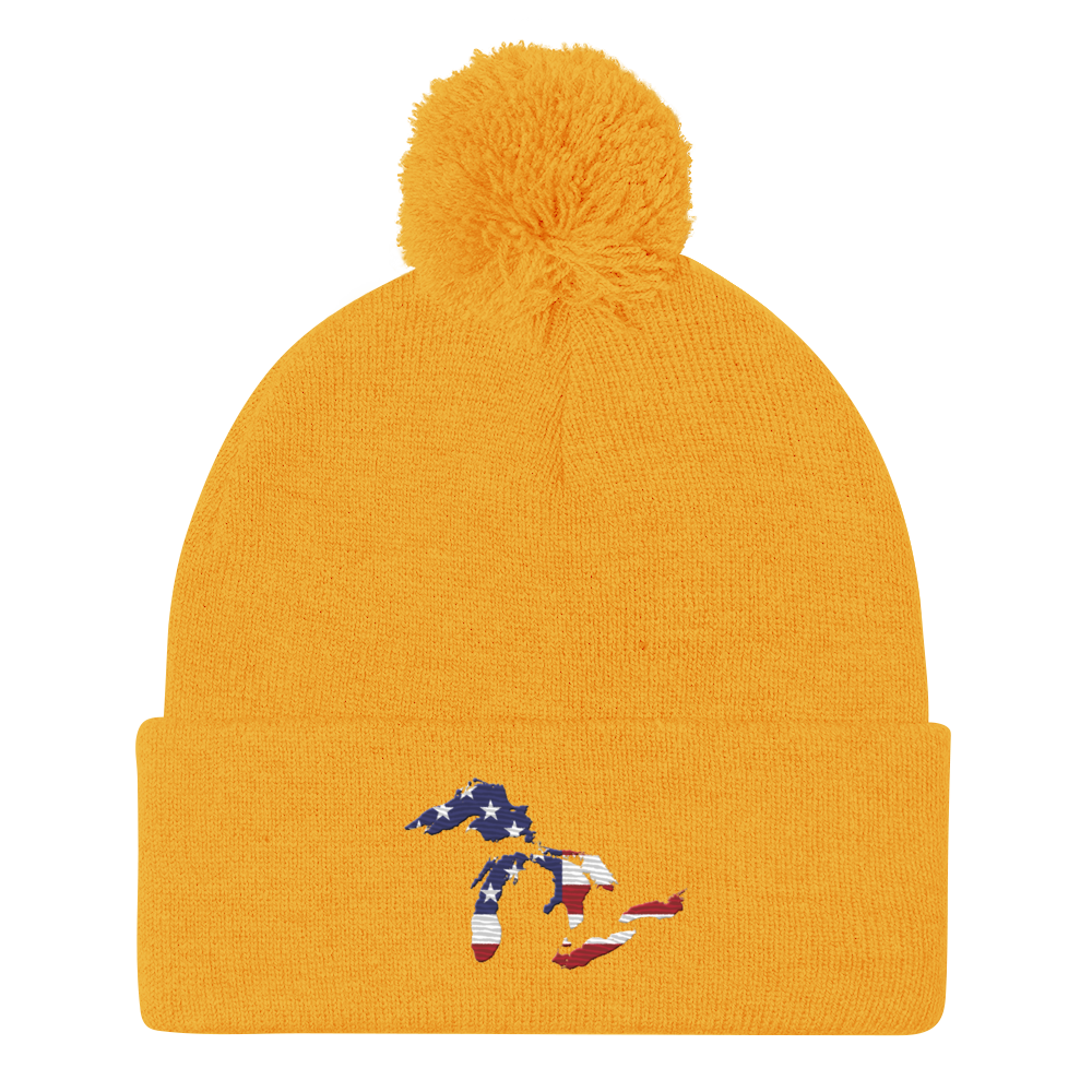 Great Lakes Pom-Pom Beanie (Patriotic Edition)