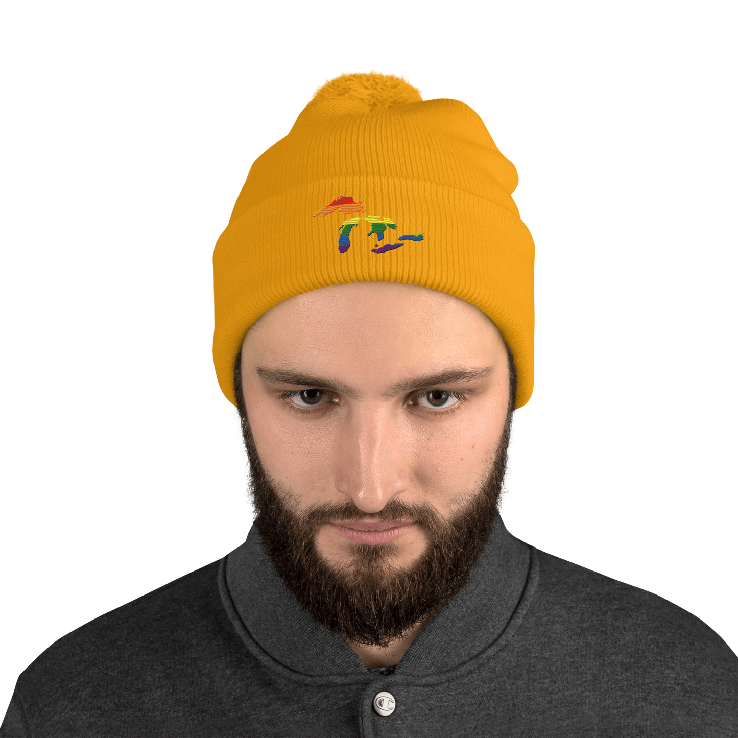 Great Lakes Pom-Pom Beanie (Rainbow Pride Edition)