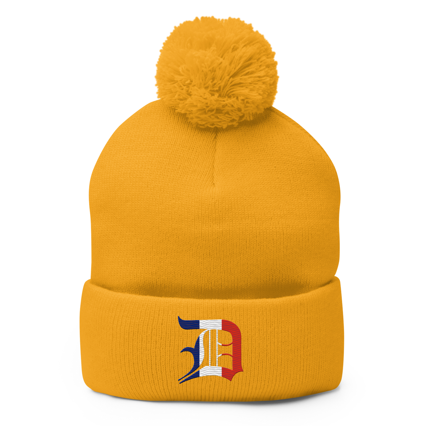 Detroit 'Old English D' Pom-Pom Beanie (French Edition)