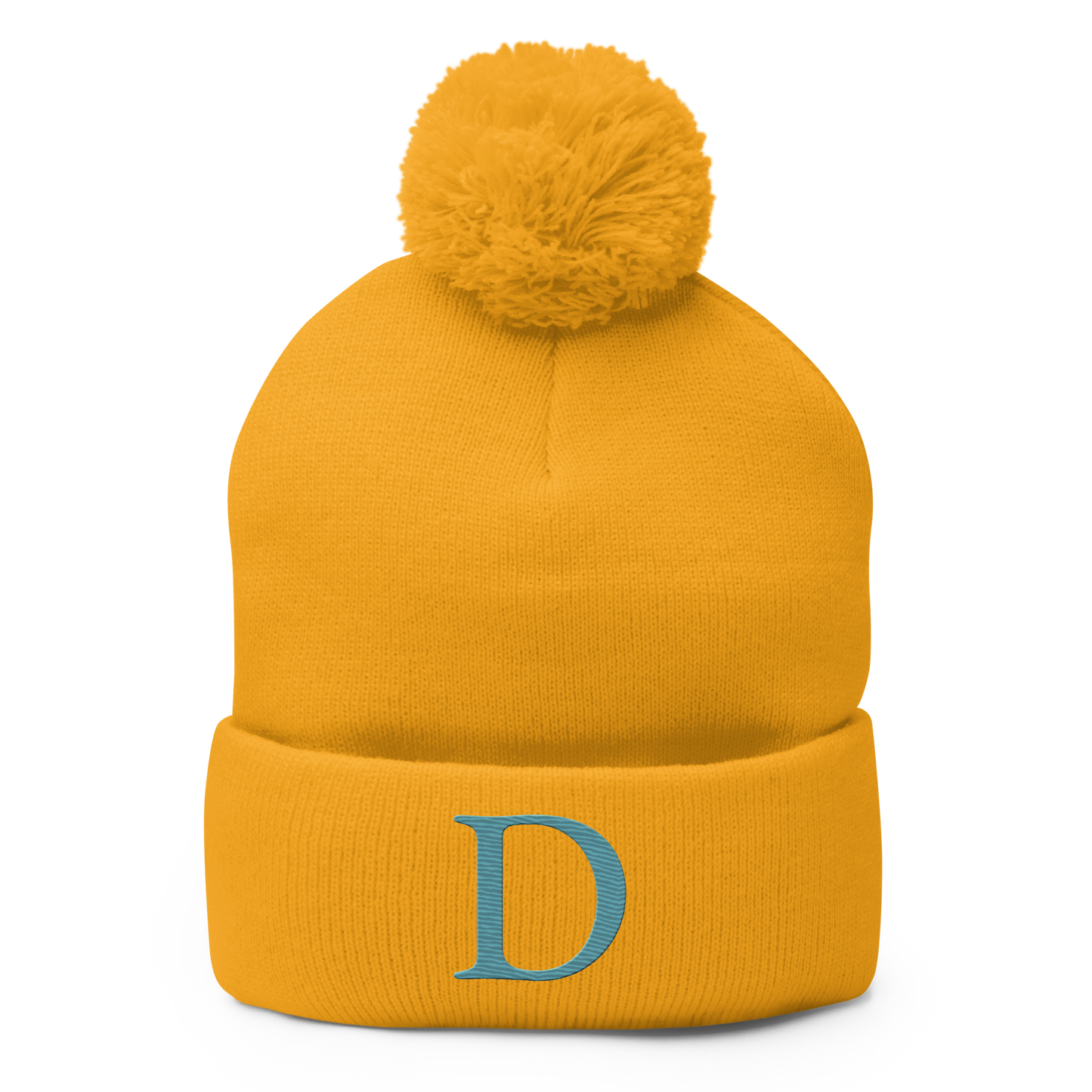 Detroit 'Old French D' Pom-Pom Beanie (Huron Blue)