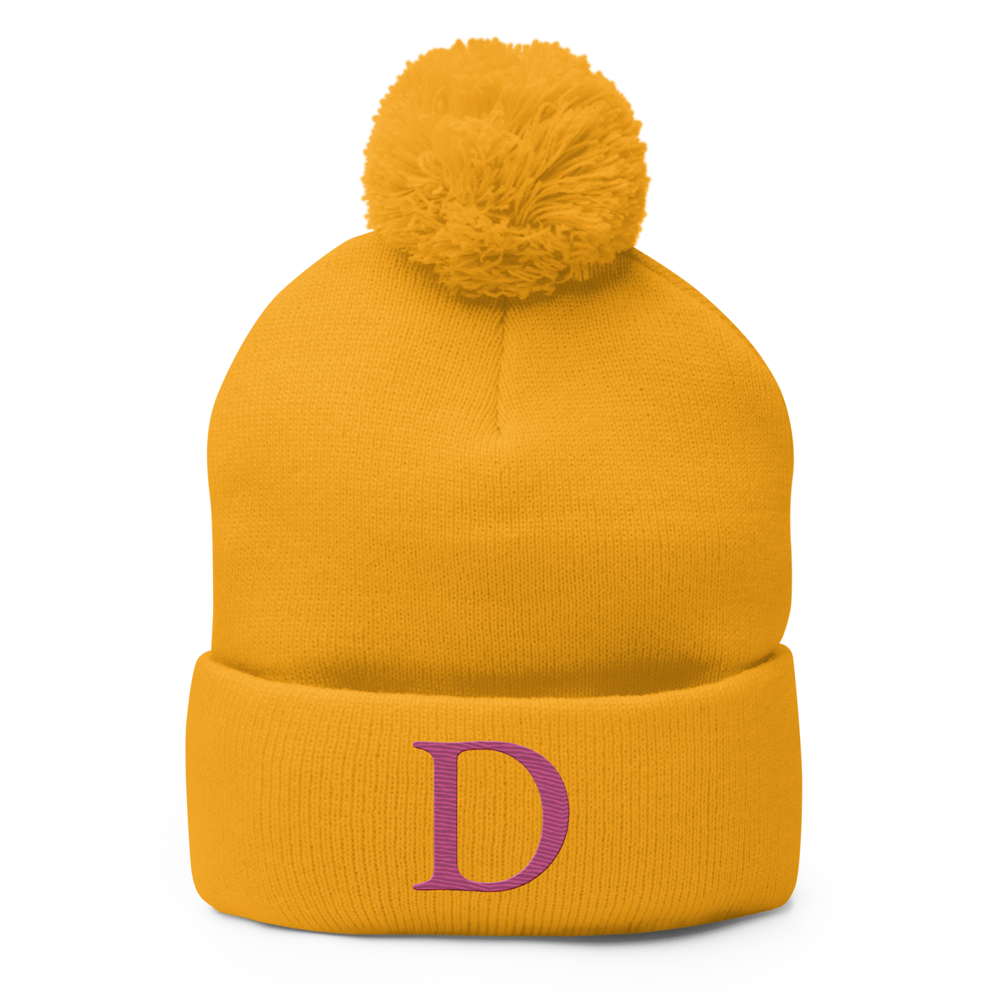 Detroit 'Old French D' Pom-Pom Beanie (Apple Blossom Pink)