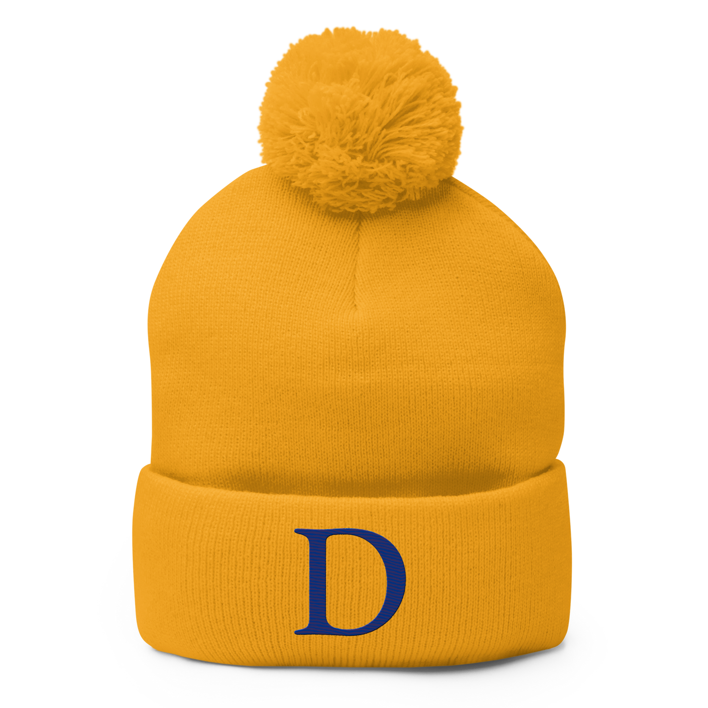 Detroit 'Old French D' Pom-Pom Beanie (Bourbon Blue)