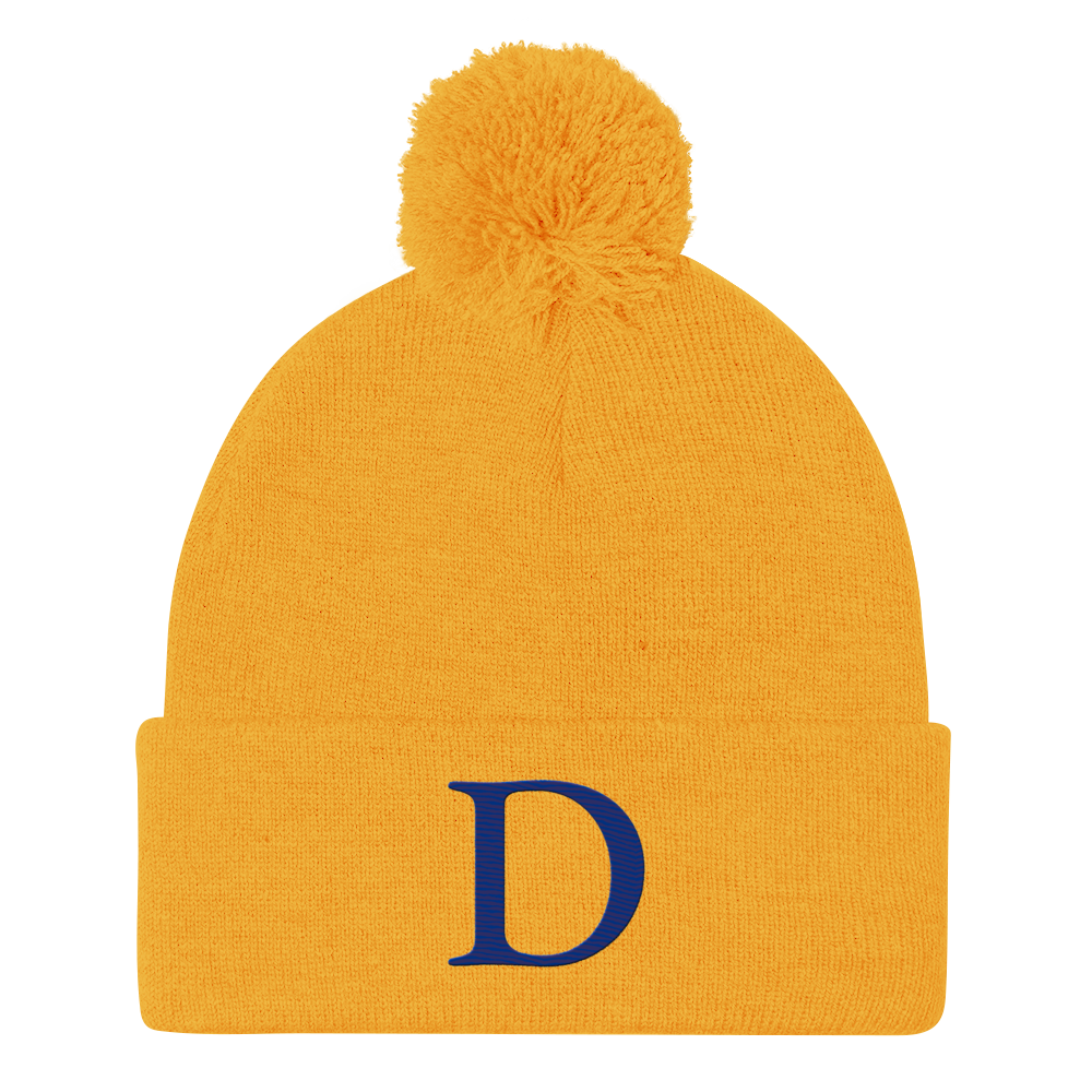 Detroit 'Old French D' Pom-Pom Beanie (Bourbon Blue)