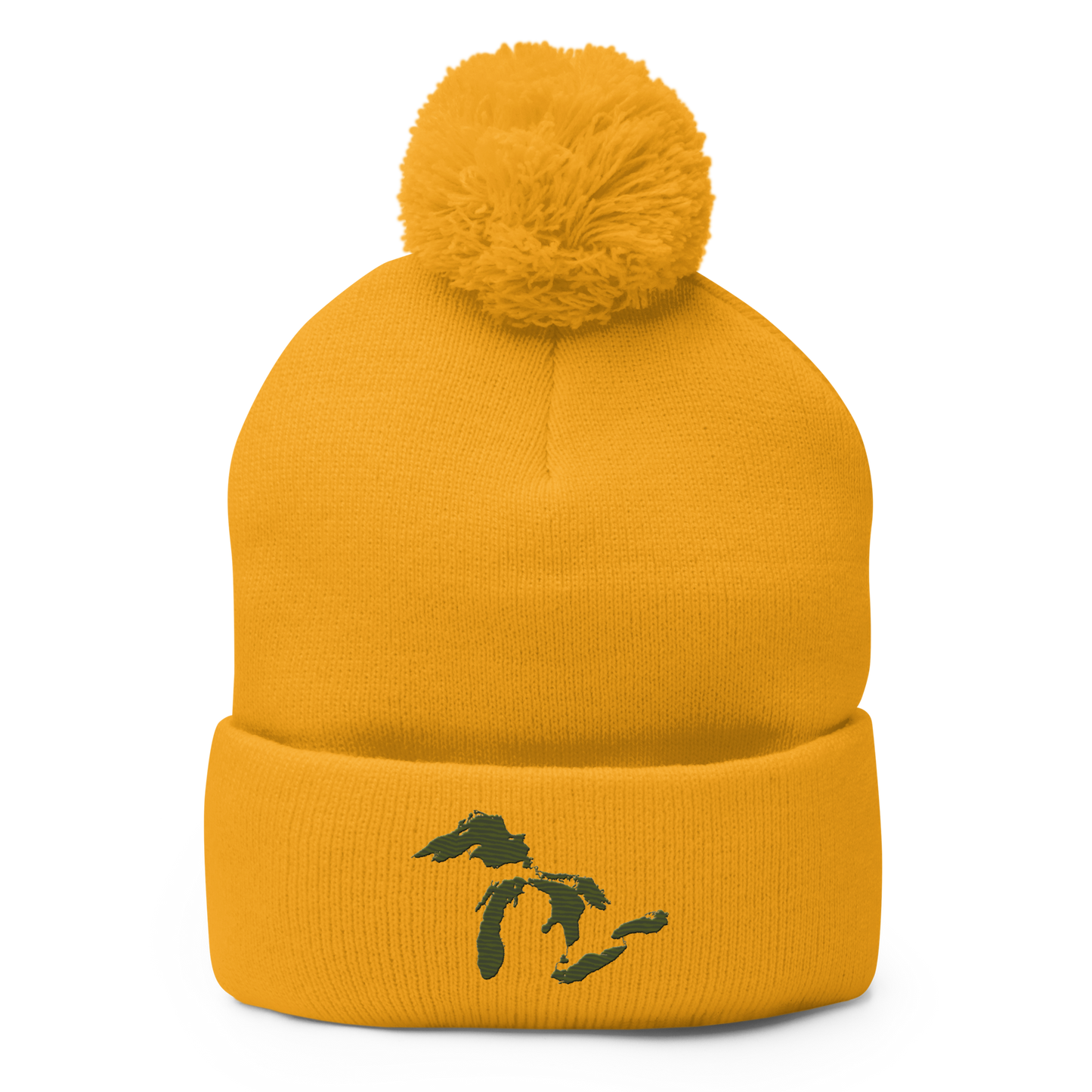 Great Lakes Pom-Pom Beanie (Army Green)