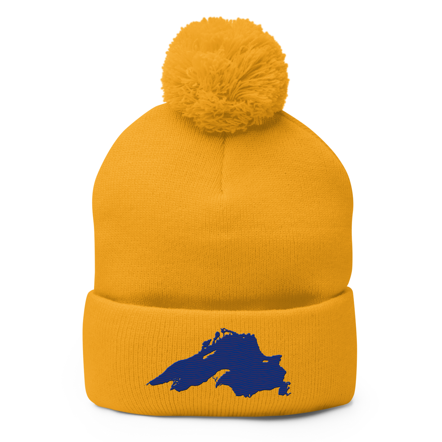 Lake Superior Pom-Pom Beanie | Bourbon Blue