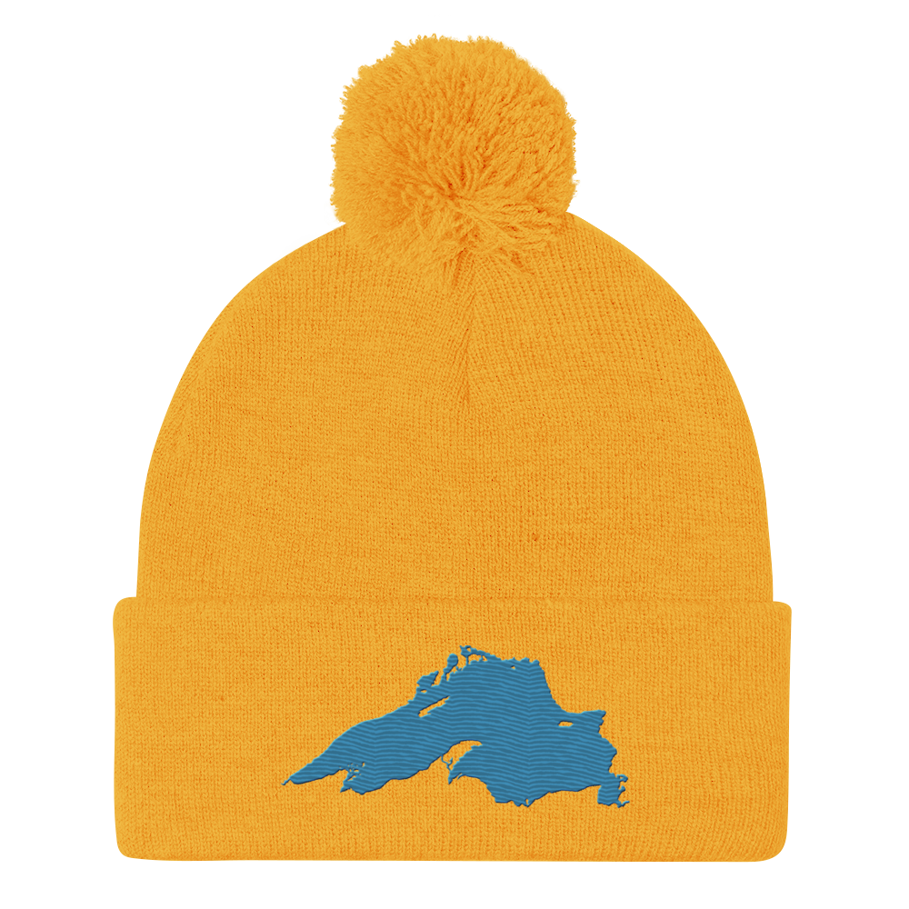 Lake Superior Pom-Pom Beanie | Traverse Blue