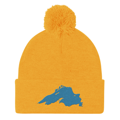 Lake Superior Pom-Pom Beanie | Traverse Blue