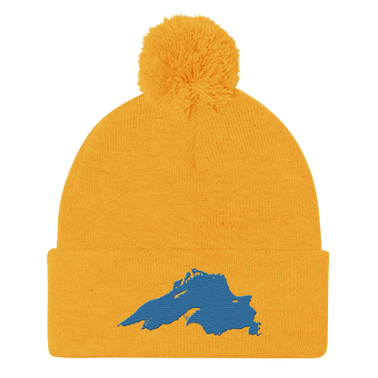 Lake Superior Pom-Pom Beanie | Superior Blue