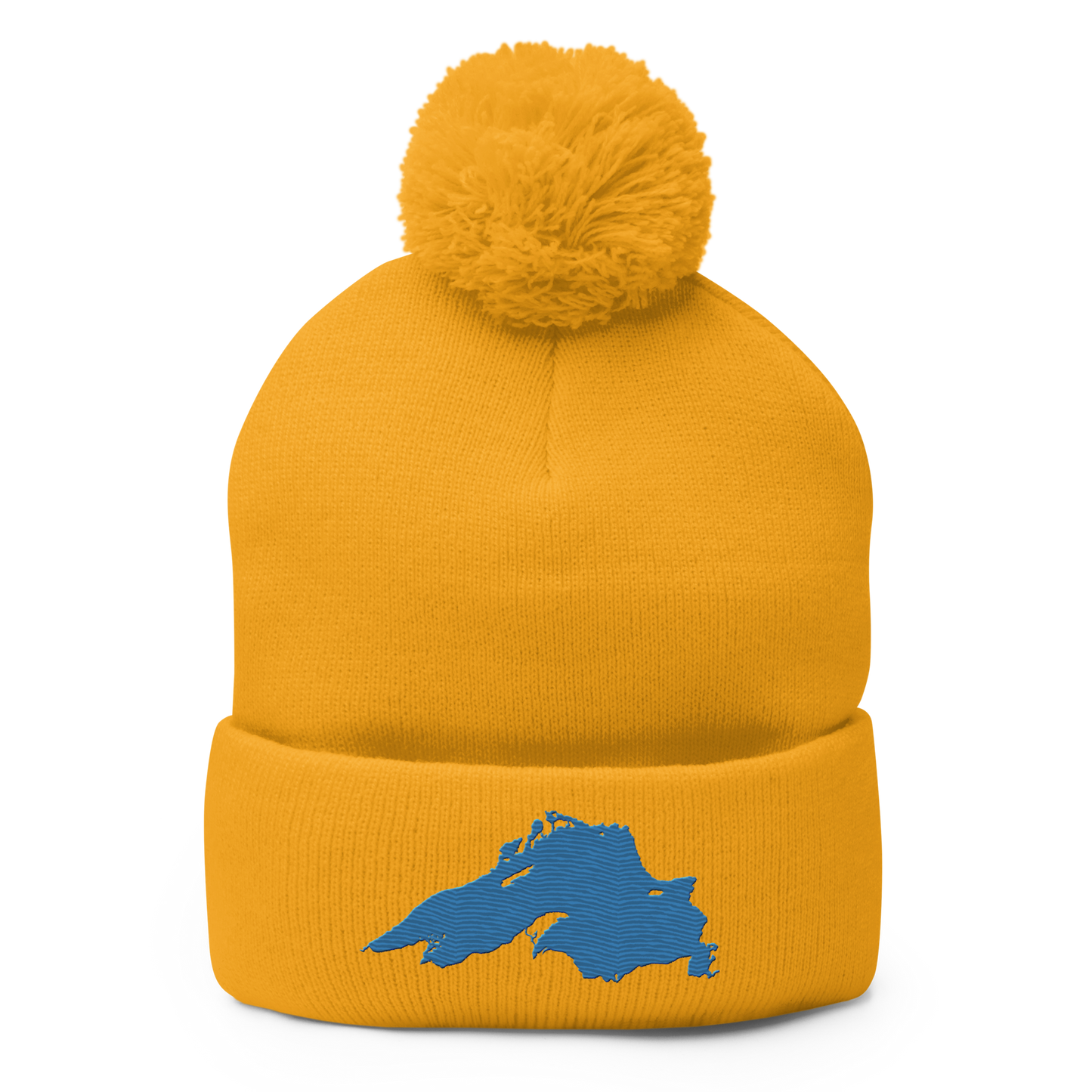 Lake Superior Pom-Pom Beanie | Superior Blue