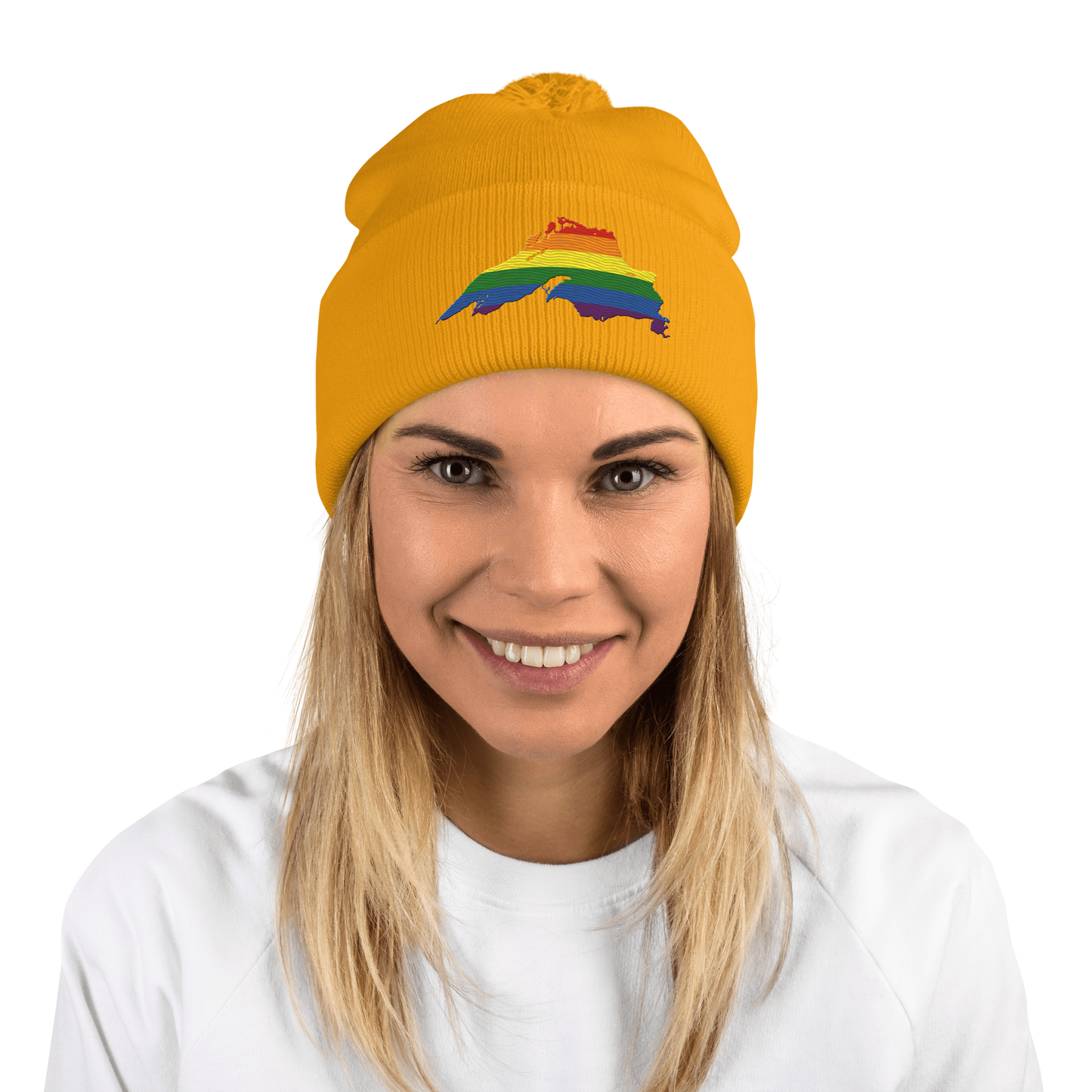 Lake Superior Pom-Pom Beanie | Rainbow Pride Edition