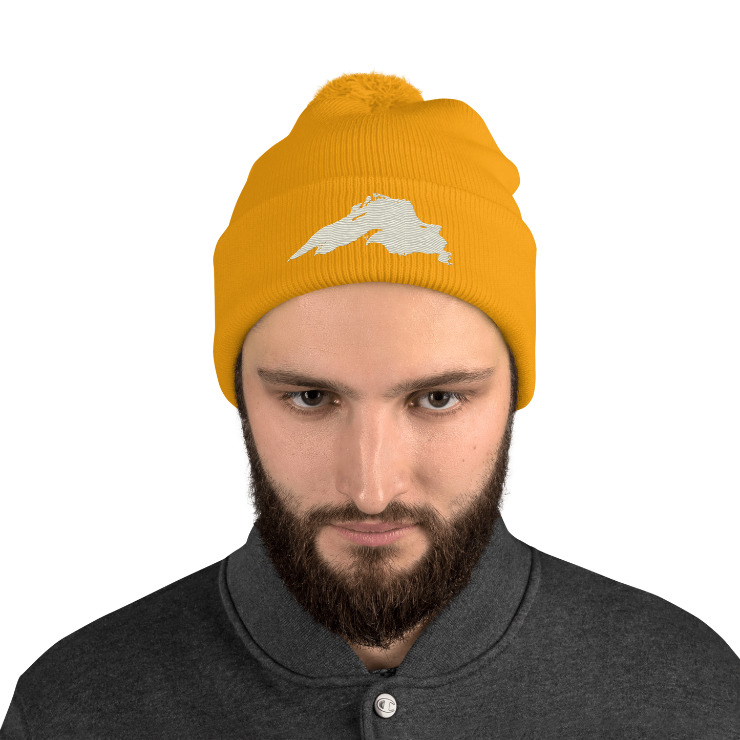 Lake Superior Pom-Pom Beanie | Ivory White