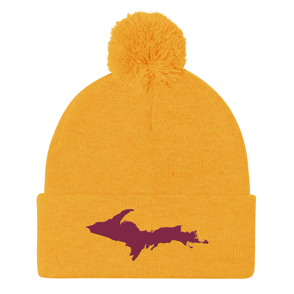 Upper Peninsula Pom-Pom Beanie | Ruby Red