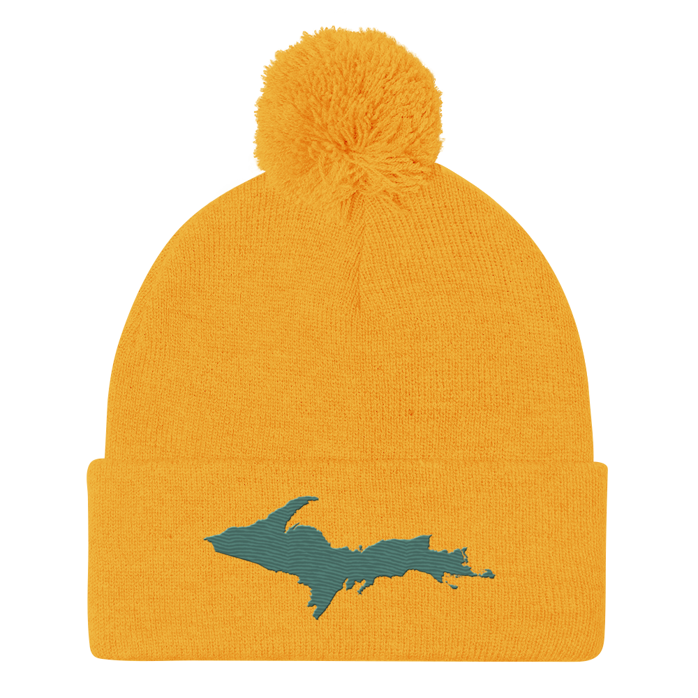 Upper Peninsula Pom-Pom Beanie | Copper Green