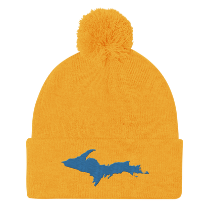 Upper Peninsula Pom-Pom Beanie | Superior Blue