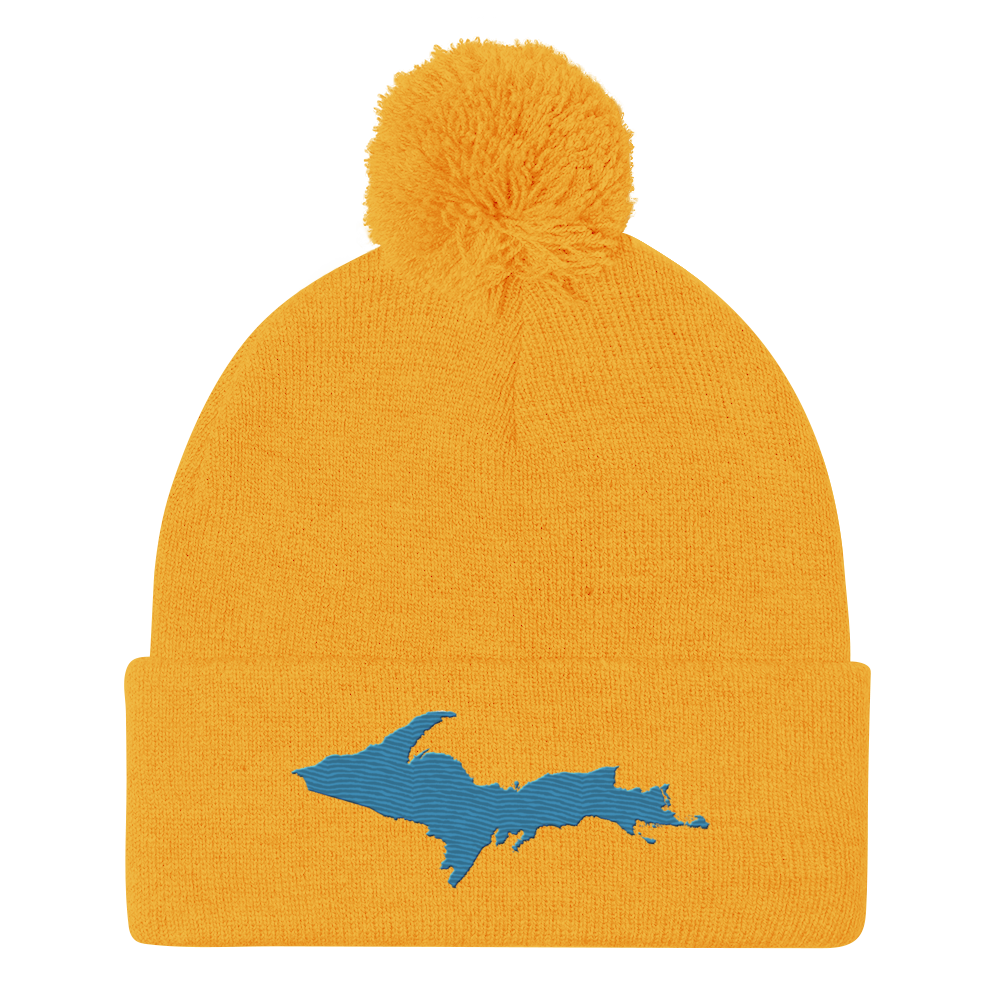 Upper Peninsula Pom-Pom Beanie | Traverse Blue