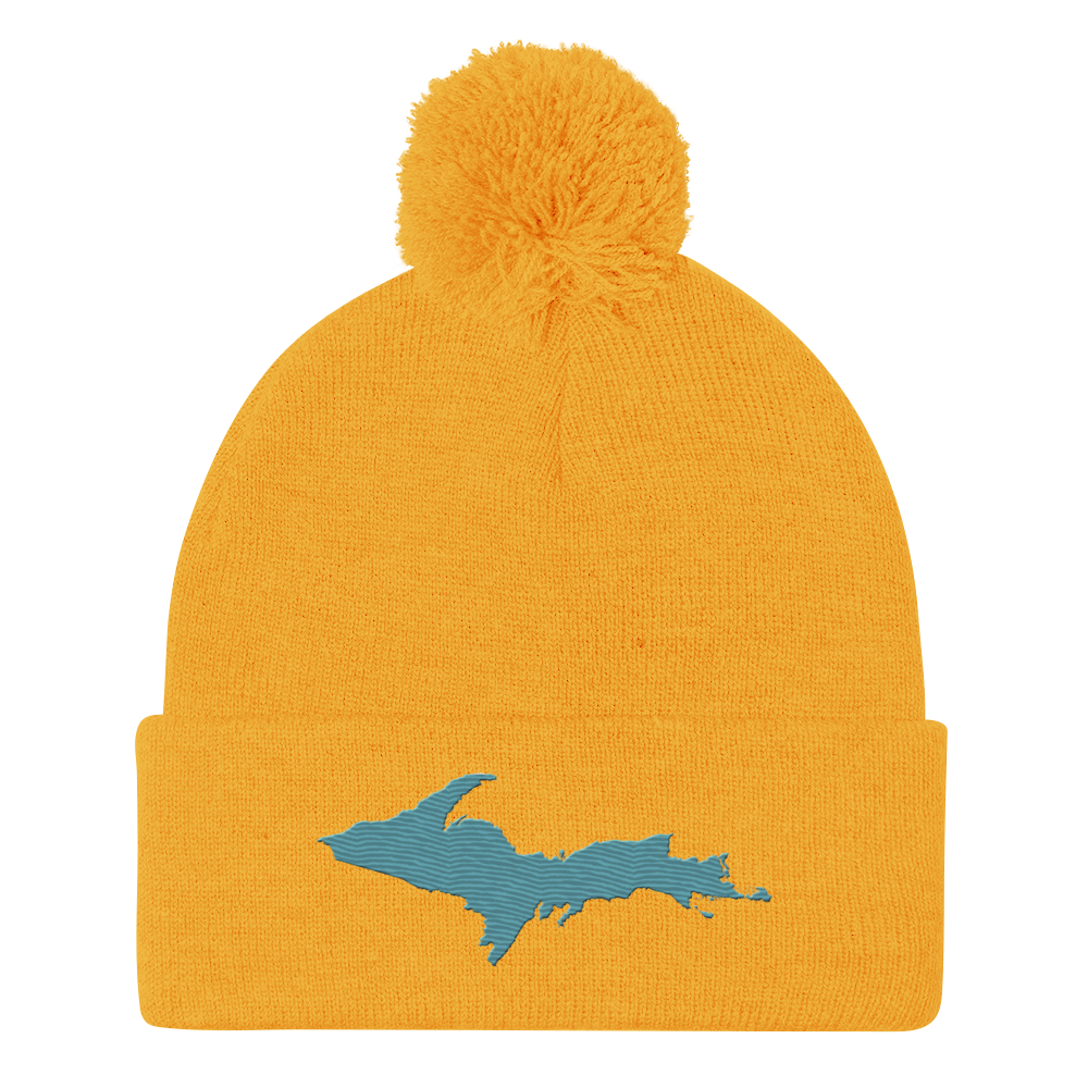 Upper Peninsula Pom-Pom Beanie | Huron Blue