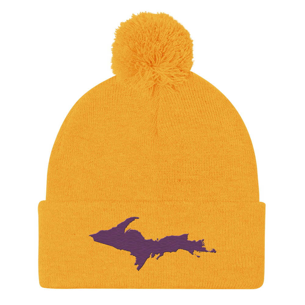 Upper Peninsula Pom-Pom Beanie | Plum