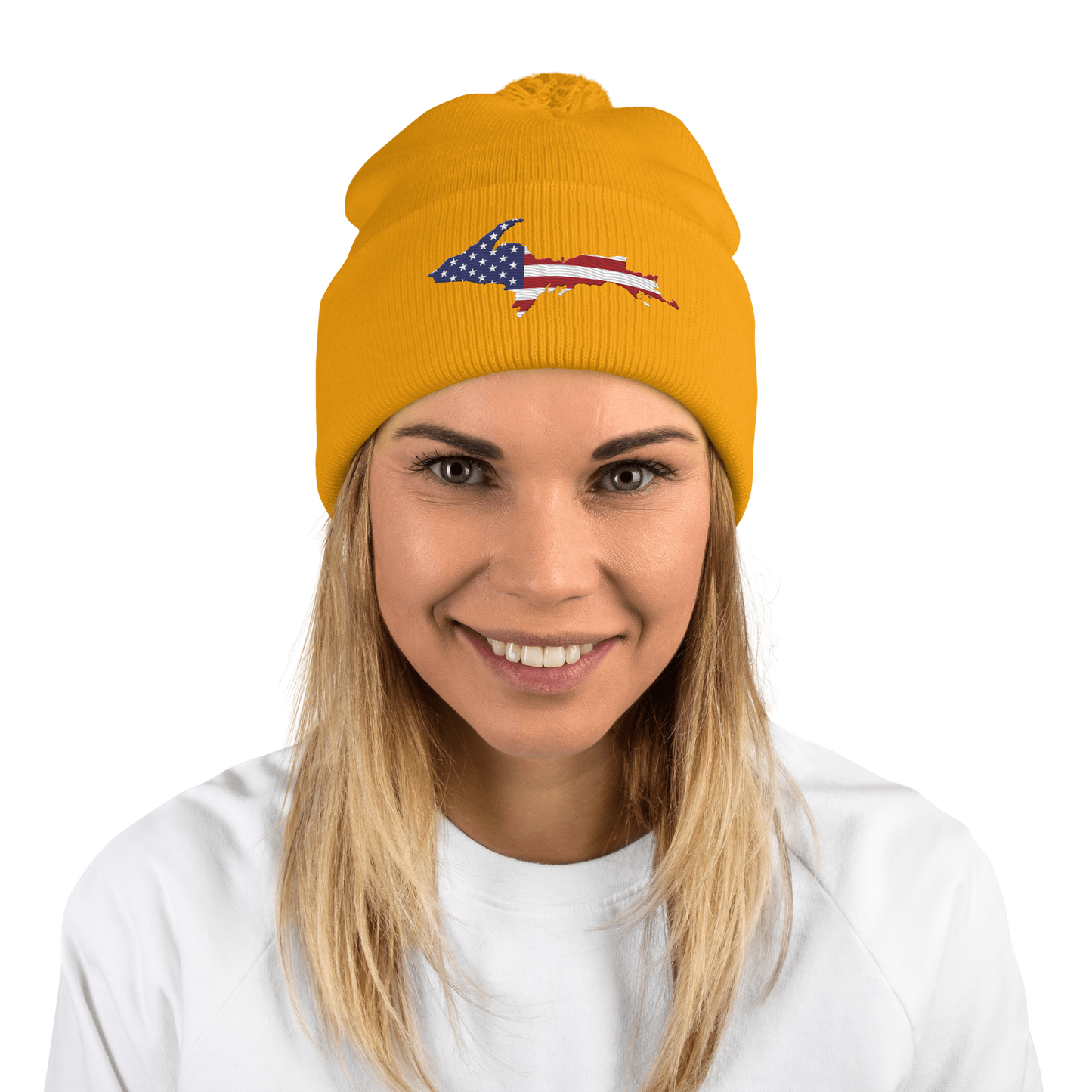 Upper Peninsula Pom-Pom Beanie | Patriotic Edition