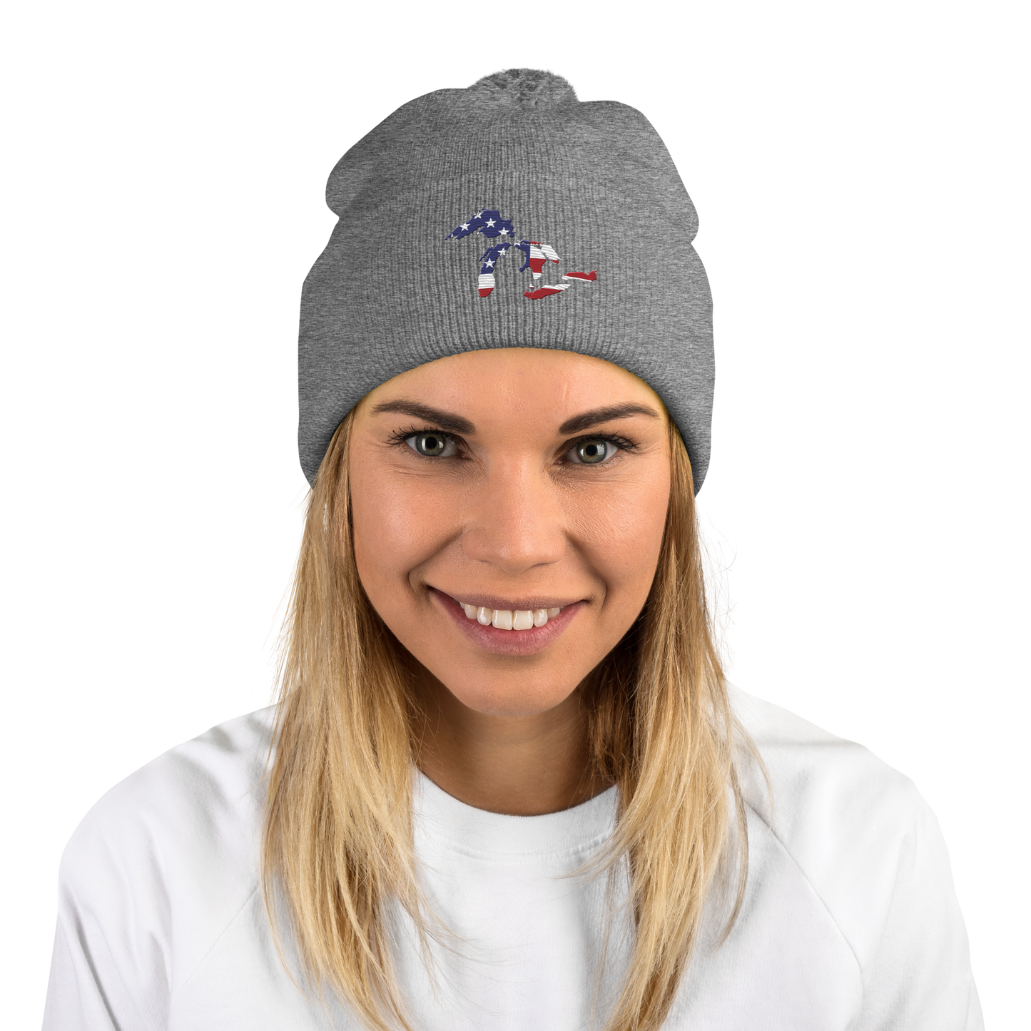 Great Lakes Pom-Pom Beanie (Patriotic Edition)