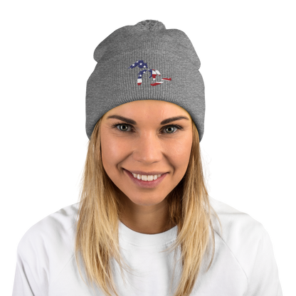 Great Lakes Pom-Pom Beanie (Patriotic Edition)