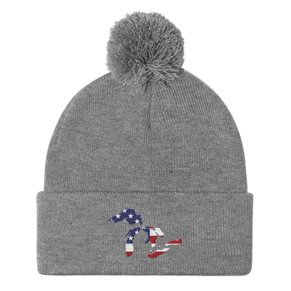 Great Lakes Pom-Pom Beanie (Patriotic Edition)