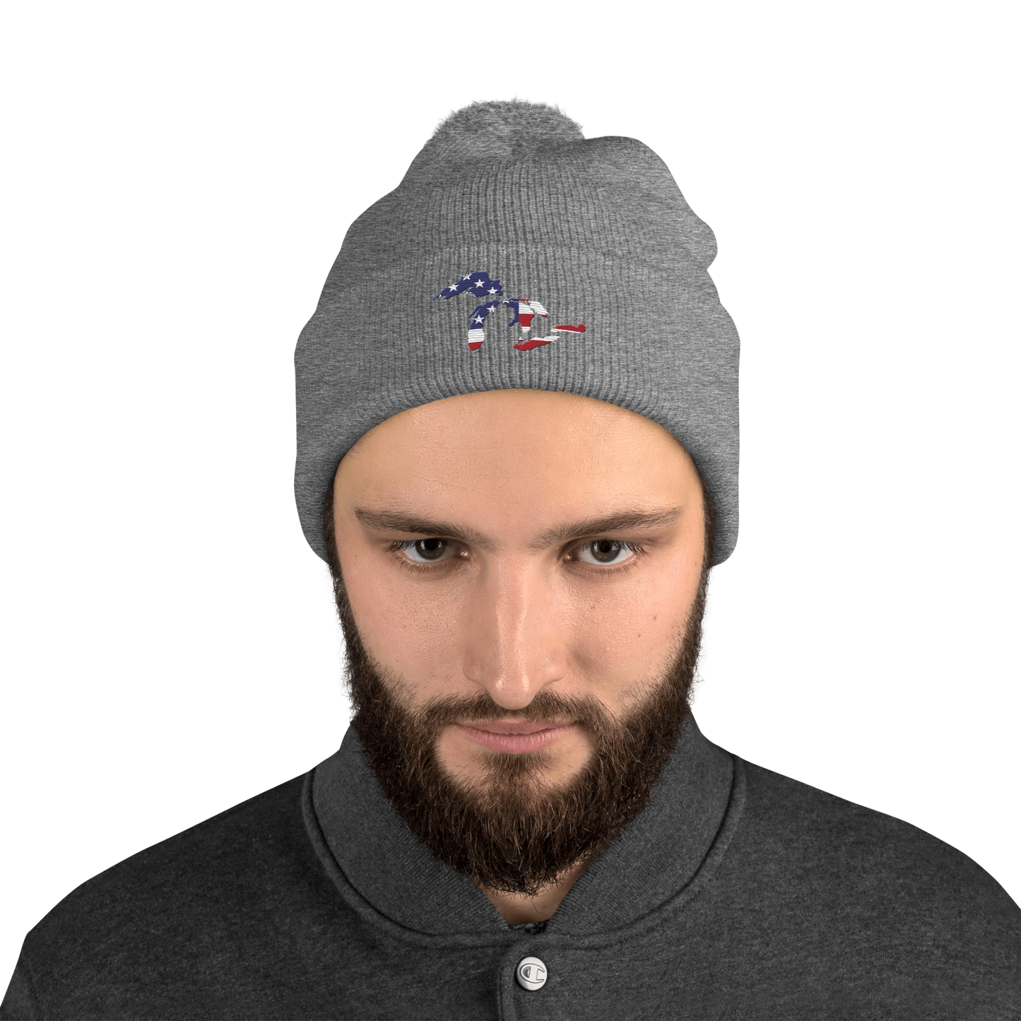 Great Lakes Pom-Pom Beanie (Patriotic Edition)