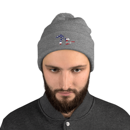 Great Lakes Pom-Pom Beanie (Patriotic Edition)