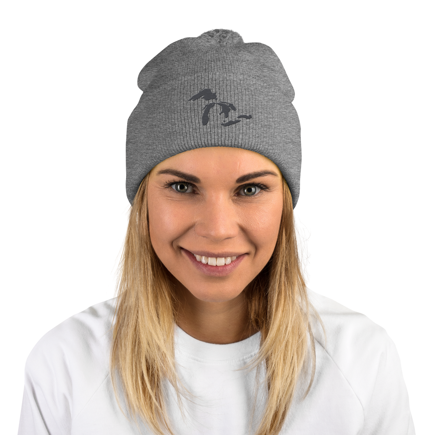 Great Lakes Pom-Pom Beanie (Iron Ore Grey)