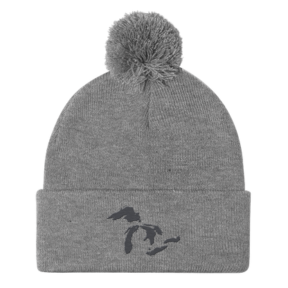 Great Lakes Pom-Pom Beanie (Iron Ore Grey)