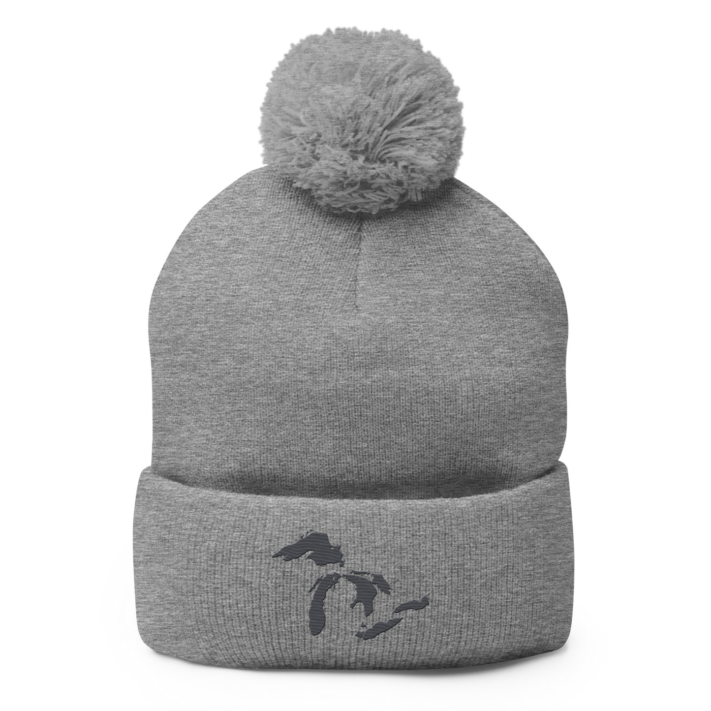 Great Lakes Pom-Pom Beanie (Iron Ore Grey)