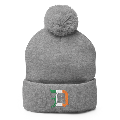 Detroit 'Old English D' Pom-Pom Beanie (Irish Edition)