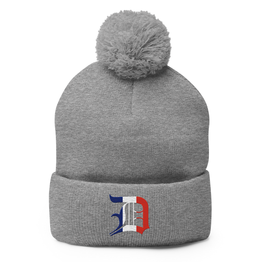 Detroit 'Old English D' Pom-Pom Beanie (French Edition)