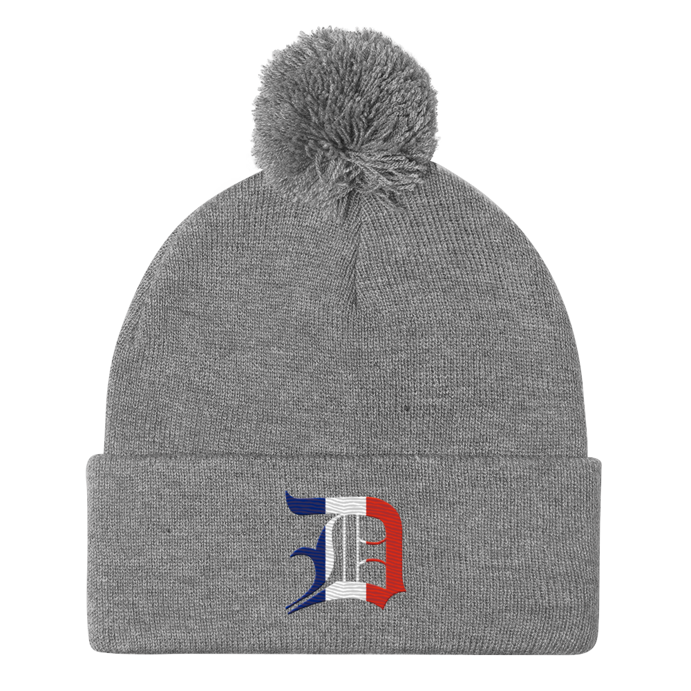 Detroit 'Old English D' Pom-Pom Beanie (French Edition)