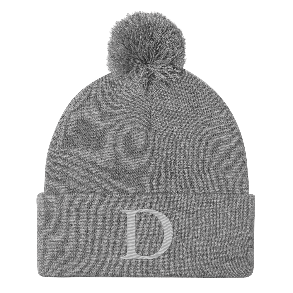 Detroit 'Old French D' Pom-Pom Beanie (Platinum)