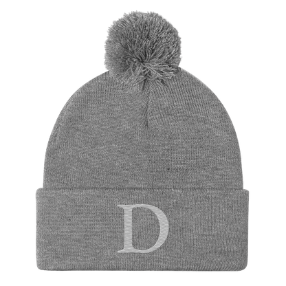 Detroit 'Old French D' Pom-Pom Beanie (Platinum)