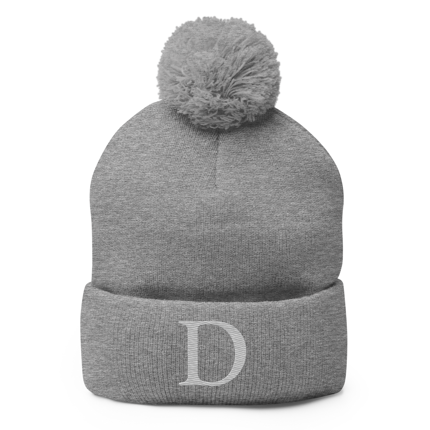 Detroit 'Old French D' Pom-Pom Beanie (Platinum)