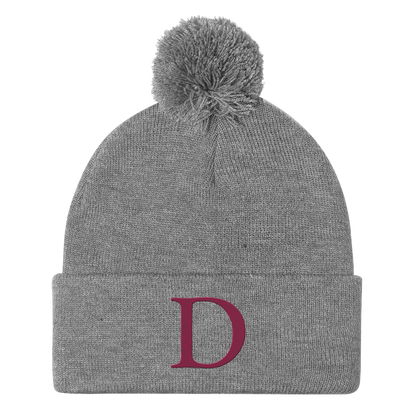 Detroit 'Old French D' Pom-Pom Beanie (Ruby Red)