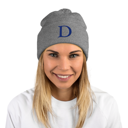 Detroit 'Old French D' Pom-Pom Beanie (Bourbon Blue)