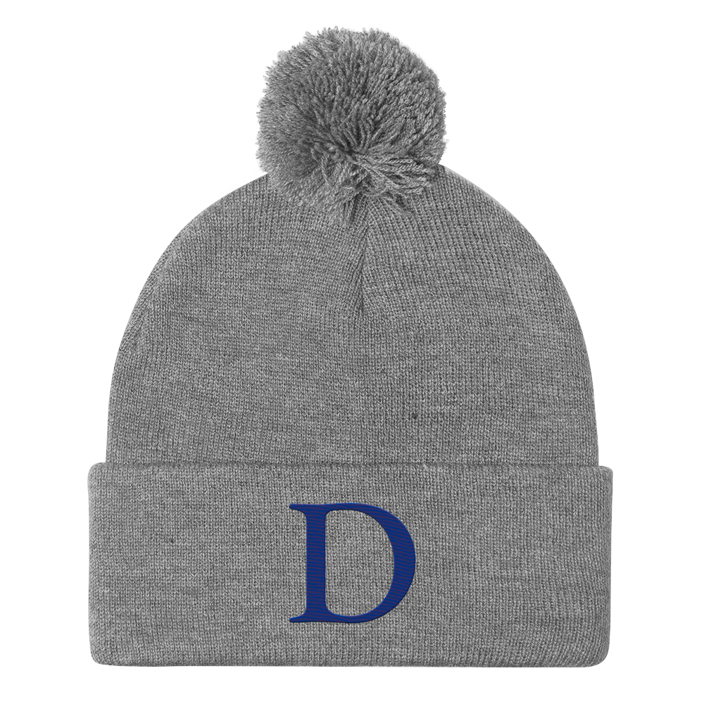 Detroit 'Old French D' Pom-Pom Beanie (Bourbon Blue)